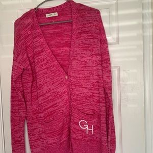 Gilly hicks cardigan sweater pink size medium